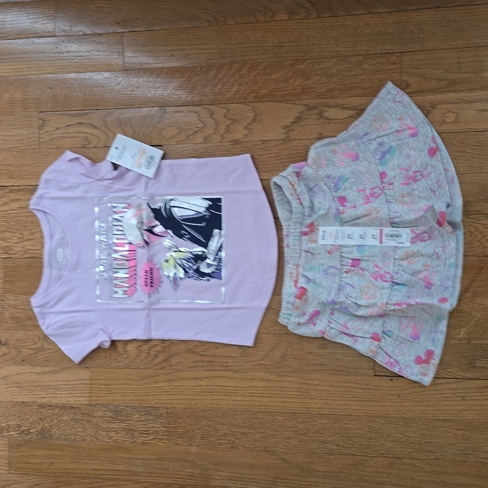 JUMPING BEANS TODDLER GIRLS PURPLE TEE-SHIRT & CARTWHEEL SCOOTER BUNDLE SIZE 2T